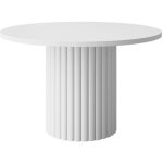 Table basse dearborn 107, blanc, 42x0x0cm, diam�tre: 67, stratifi�, rond