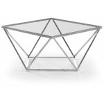 Paris prix - table basse design en verre 'luna' 80cm argent Paris prix - table basse design en verre 'luna' 80cm argent