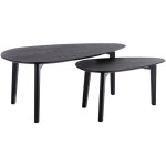 Miliboo - tables basses gigognes bois noir (lot de 2) artik Miliboo - tables basses gigognes bois noir (lot de 2) artik