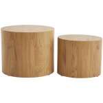 Miliboo - tables basses gigognes ovales scandinaves bois clair finition chêne (lot de 2) woody Miliboo - tables basses gigognes ovales scandinaves bois clair finition chêne (lot de 2) woody
