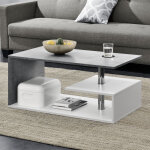 Table basse haarlem 90 x 50 x 41 cm blanc effet b�ton [en. casa]