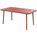 Table basse de jardin en m�tal - terracotta - birmos de mylia