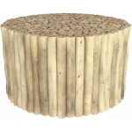 Rendez - vous déco - table basse de jardin ronde en rondins de teck d70 cm - imani Rendez - vous déco - table basse de jardin ronde en rondins de teck d70 cm - imani