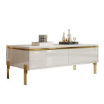 Table basse laqu�e brillante 100x50x36cm - �l�gante, multifonctionnelle, salon