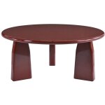 Table basse en mdf - bordeaux laqu� - zinapa