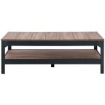 Table basse mtal noir et bois - l117cm - calicosy
