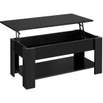 Table basse avec plateau relevable en bois mdf, table de salon moderne avec compartiment cach�, table ...