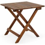 Table basse pliante en bois d'acacia 46x46cm table d'appoint pliable pour jardin terrasse int�rieur ext�rieur ...