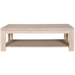 Hellin - table basse rectangulaire bois chêne blanchi massif - boston Hellin - table basse rectangulaire bois chêne blanchi massif - boston