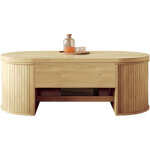 Table basse relevable, table basse avec c�t�s en bois courb�, �tag�re extensible, plateau relevable, ...