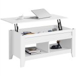 Table de basse relevable extensible, table de salon fonctionnelle, 104 x 49 x 49 / 61 cm, en bois mdf, ... Table de basse relevable extensible, table de salon fonctionnelle, 104 x 49 x 49 / 61 cm, en bois mdf, ...