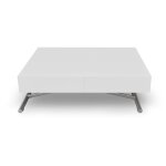 Table basse relevable sundance blanc laqu�