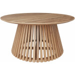 Rendez - vous dco - table basse ronde en bois clair d'acacia d80 cm - kps