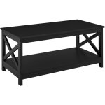 Yaheetech - table basse de salon en bois moderne pied x avec 1 Étagère de rangement ouvert meuble de ... Yaheetech - table basse de salon en bois moderne pied x avec 1 Étagère de rangement ouvert meuble de ...