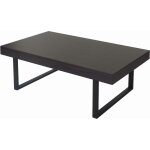 Hhg - table basse de salon kos t576, mvg 40x110x60cm, weng, pieds mtalliques foncs