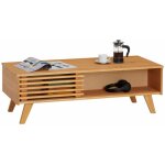 Table basse sean avec niches, en pin massif finition teint�e / cir�e