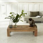 Berah getah - table basse en teck recycl� massif