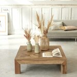 Table basse en teck recycl� massif