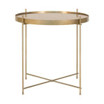 Table basse en verre et m�tal �48xh48cm - laiton - venezia