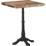 Vidaxl - table de bistro 60x60x76 cm bois massif de r�cup�ration