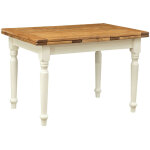 Biscottini - table en bois massif 120x80 cm table extensible de salle  manger et de cuisine table basse ...
