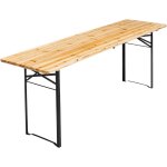 Table de brasserie en bois pliante 218 cm