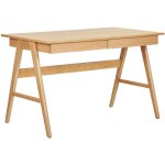 Table de bureau 2 tiroirs 120x70 cm en mdf et bois de ch�ne clair laqu� sheslay