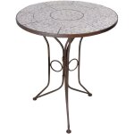 Esschert design - table en cramique et fer forg
