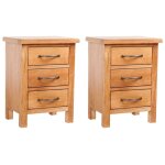 Tables de chevet 2 pcs 40x30x54 cm bois de ch�ne massif vidaxl