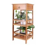 Unho - table de chevet à 3 niveaux en bambou avec tiroir Étagère de rangement vintage pour salon chambre ... Unho - table de chevet à 3 niveaux en bambou avec tiroir Étagère de rangement vintage pour salon chambre ...