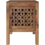 Rendez - vous d�co - table de chevet ajour�e en bois de manguier - jaya