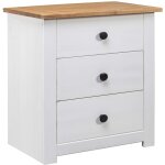 Table de chevet blanc 46x40x57 cm pin gamme panama