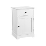 Table de chevet blanc table de nuit bois laqu moderne table d'appoint salon chambre salle de bain avec ...