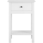 Table de chevet bout de canapé table d'appoint avec 1 tiroir et 1 étagère de rangement 40x30x60 cm blanc ... Table de chevet bout de canapé table d'appoint avec 1 tiroir et 1 étagère de rangement 40x30x60 cm blanc ...