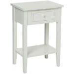 Atmosphera - meuble de chevet - table de nuit - blanc - 1 tiroir + 1 �tag�re - livraison gratuite