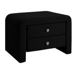 Meubler design table chevet design eva - noir, polyur�thane, rectangulaire, style contemporain, 50 x ...