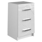 Vicco - table de chevet irma, blanc, 37. 6 x 66 cm