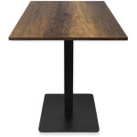 Table compl�te bar restaurant 60x60 cm baroque avec pied de table noir / goldinox