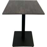 Table compl�te bar restaurant 70x70 cm volcanique avec pied de table noir / goldinox