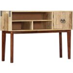 Table console 115x30x76 cm bois de manguier massif brut vidaxl