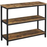 Yaheetech - table console à 3 niveaux table d'entrée en bois avec 1 grand tiroir et 2 Étagères bout de ... Yaheetech - table console à 3 niveaux table d'entrée en bois avec 1 grand tiroir et 2 Étagères bout de ...