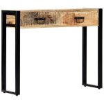 Table console 90 x 30 x 75 cm bois de manguier massif vidaxl