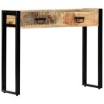 Table console 90 x 30 x 75 cm bois de manguier massif vidaxl