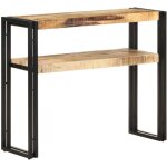 Table console 90x30x75 cm bois de manguier brut vidaxl