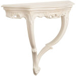 Biscottini - table console en bois finition blanc antique made in italy