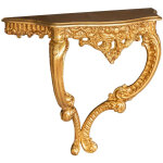 Table console en bois avec finition feuille d'or antique made in italy