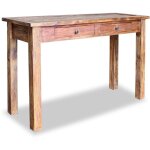 Table console bois d'acajou massif 123x42x75 cm vidaxl