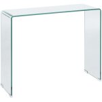 Table console ou coiffeuse en verre transparent au design moderne pour intrieur minimaliste ou contemporain ...