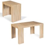 Table console extensible orlando 6 personnes 140 cm bois faon htre