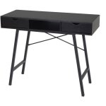 Table console hhg - 162, table de rangement table d'appoint, structure 3d 100x40cm, noir